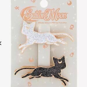 Sailor Moon Luna & Artemis Hair Barrette Clip Set BoxLunch Exclusive NEW Anime
